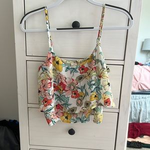 Fun floral crop top